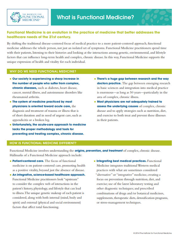 What is functional medicine?